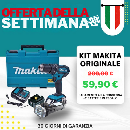 KIT ORIGINALE | TRAPANO AD IMPATTO POTENTE + 45 ACCESSORI + 2 BATTERIE 48V - SUPER OFFERTA